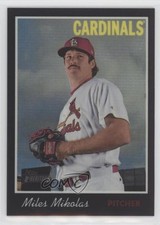 2019 Topps Heritage Chrome Black Refractor 69/70 Miles Mikolas #THC-435 3c2