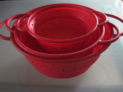 Collapsible Colander Set of 3 BPA-Free. Heat Resistant NEW