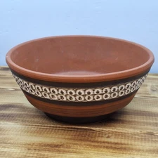 Handarbeit Redware Pottery Bowl Planter Flowerpot Pot Southwest Brown Germany