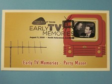 August 11, 2009 Early TV Memories - First Day Issue Stamp - Perry Mason