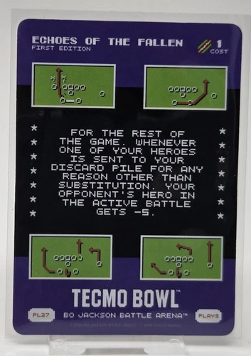 Echoes Of The Fallen 2026 Bo Jackson Battle Arena Tecmo Bowl Play Card SP #PL27