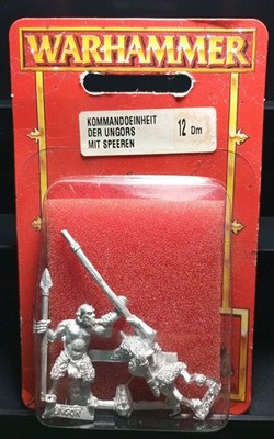 WARHAMMER Beastmen  Ungor Kommandoeinheit  mit  Speeren/Command with Spears 1997