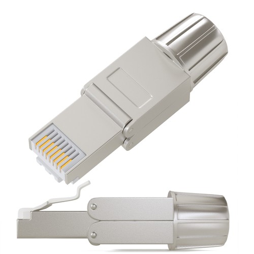 Netzwerkstecker CAT 7 Werkzeuglos RJ45 Netzwerk Stecker Verlegekabel AWG23 LAN - Bild 9 von 16