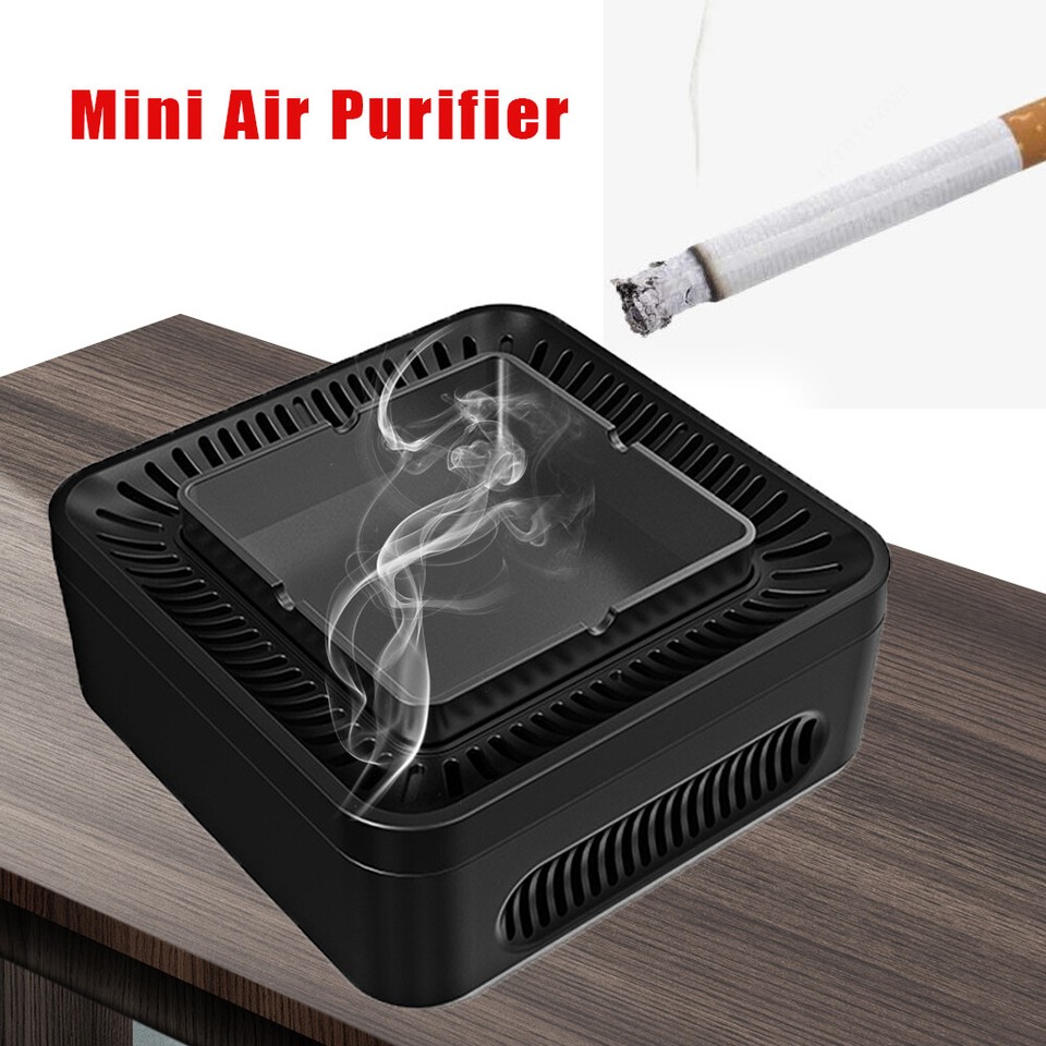 Portable Smokeless Ashtray Cigarette Smoke Grabber Filter Cleaner