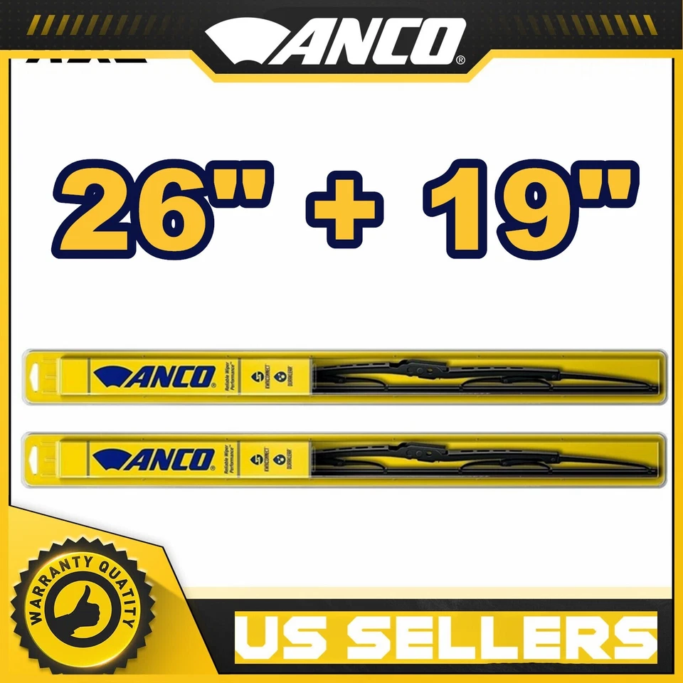 Juego de 2 escobillas limpiaparabrisas ANCO Direct-Fit 26" y 19" para Toyota Prius 2010-2015 Foto 2 de 4