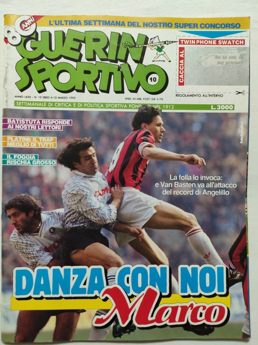 Guerin Sportivo N°10-1992 – Van Basten, Sivori, Blanc, Batistuta, Platini – Magazine Football