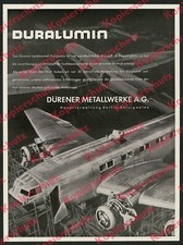Luftfahrt Duraluminium D&uuml;rener Metallwerke Flugzeugbau Junkers Ju 90 Dessau 1939