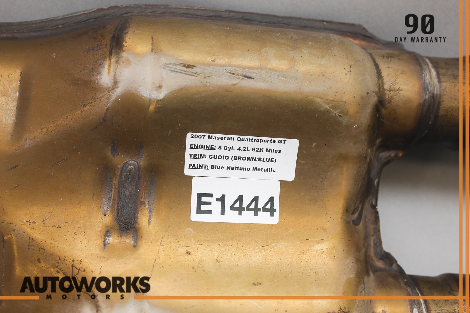 05-07 Maserati Quattroporte M139 Exhaust Mid Pipe Center Resonator Silencer OEM