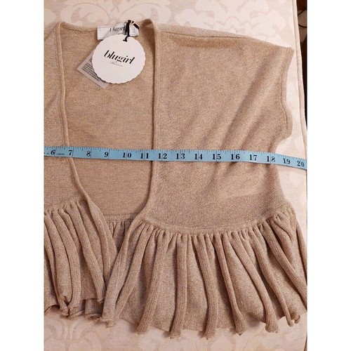 ¡NUEVO! Chaleco/encogimiento de hombros tejido dorado Blugirl de Blumarine, hecho en Italia. Talla S US $408 - Imagen 5 de 11