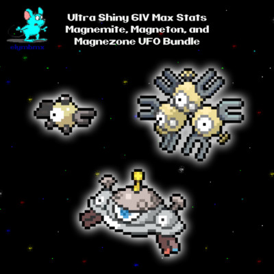   Shiny   6IV Magnemite + Magneton + Magnezone UFO Pokemon SWSH BDSP PLA SCVI