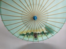 Antique Chinese Umbrella. Silk and bamboo. Hand made