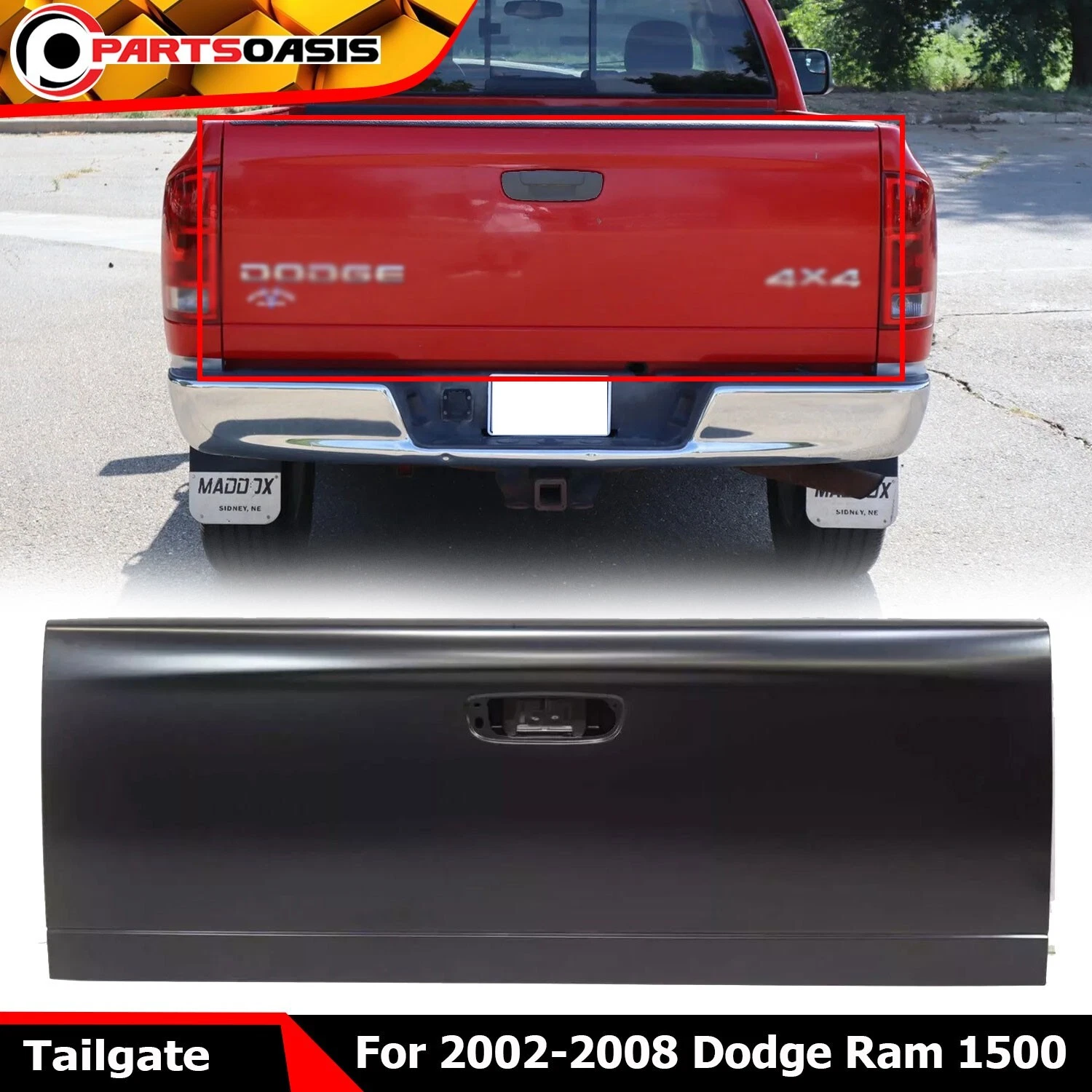 Tailgate Primed Steel For 2002-2008 Dodge Ram 1500 / 2003-2009