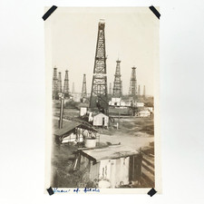 McGinley Oil Company Fields foto anni '20 piattaforme a torre perforazione Derricks C3506