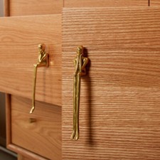 3D Thinker Shaped Furniture Handles Brass Cabinet Wardrobe Pull Knob Parts Home