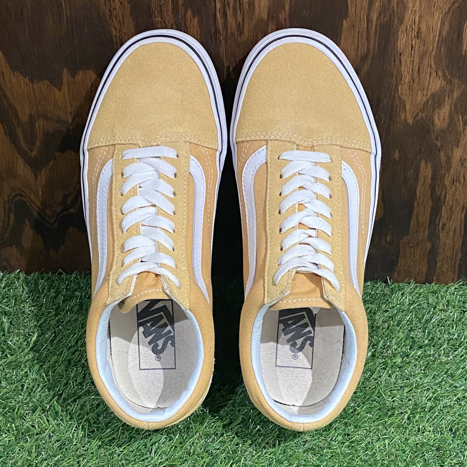 Vans Old Skool Skateboarding Low Sneakers Yellow / US Size Mens 6.5 Womens 8