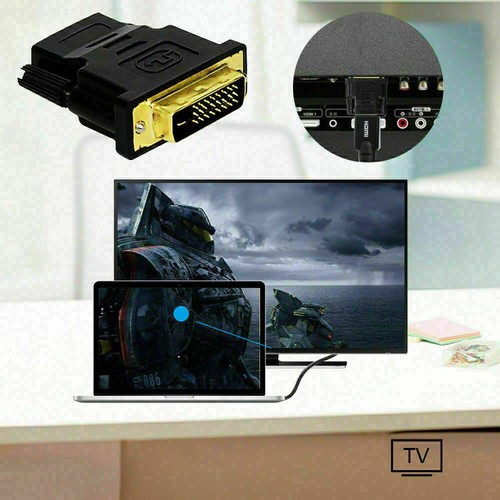 DVI-D Male (24+1 pin) to HDMI Female (19-pin) HD HDTV Monitor Display Adapter - Picture 9 of 10