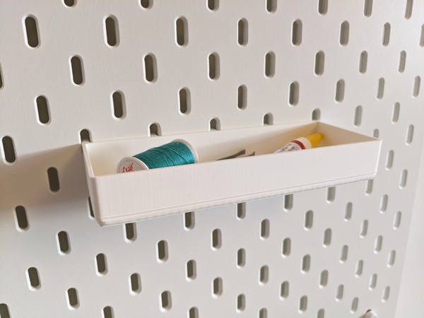 Bandeja poco profunda Ikea Skadis Tablero de clavijas Contenedor de almacenamiento Caja Soporte Herramientas Accesorio