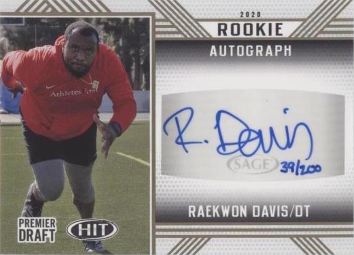 2020 Sage Hit Raekwon Davis #A59 - 1 of 2