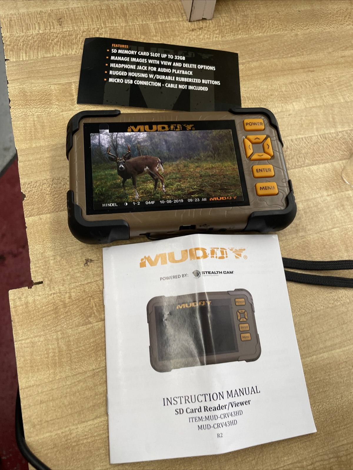 Muddy MUDCRV43HD, SD Card Reader/Viewer w/ 4.3" LCD Screen Cuisine