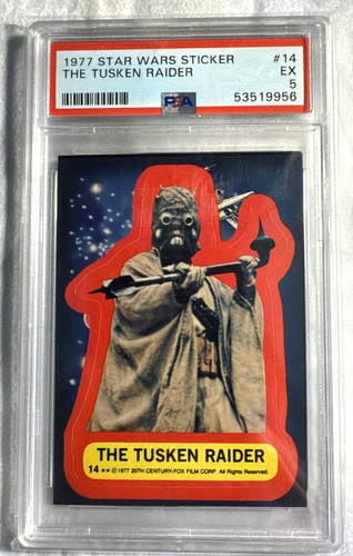 1977 Topps Star Wars Stickers #14 The Tusken Raider — PSA 5