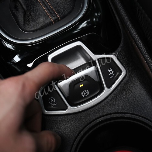 Para Jeep Compass 2017-2021 Cromo Mate E-freno Interruptor Cubierta Tapicería Accesorio - Imagen 2 de 7