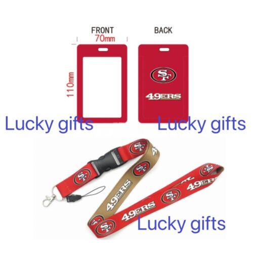 NFL FOOTBALL TEAM Lanyard Keychain San Francisco 49ers ID Holder US STOCK - Picture 1 of 1