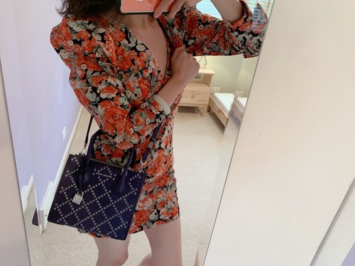 Michael Michael Kors Mercer Stud Grommet Iris Leather Medium Messenger Bag/Iris - Picture 7 of 10