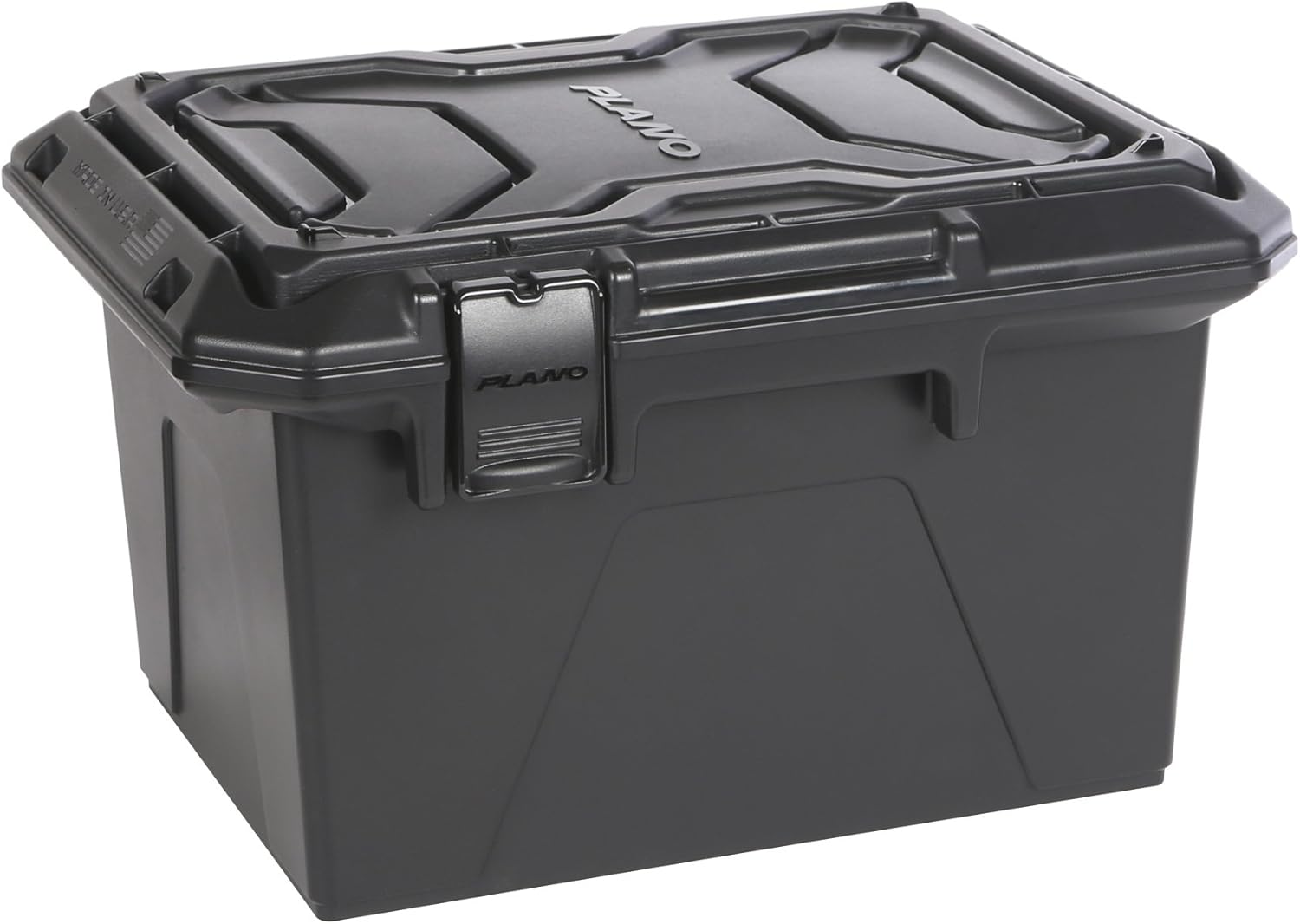 Lockable Black Plastic Water-Resistant Ammo Crate for Secure Ammunition Storage
