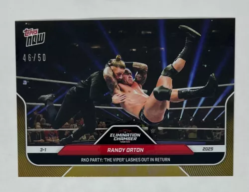 2025 Topps Now WWE #24 Randy Orton Gold Foil Parallel 46/50