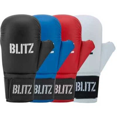 BLITZ SPORTS Blitz Elite Karate Sparring Handschuhe mit Daumen Karate Kickboxen Punkt Sparring