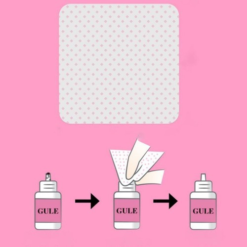 100Pcs/Bag Disposable Eyelash Extension Removing Cotton Pad Bottle Mouth Wi - Picture 4 of 7