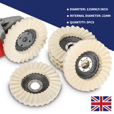 5PC 5" 125mm Wool Flap Felt Disc Angle Grinder Polishing Buffing Wheel for Metal