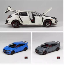 LCD 1:18 Honda Civic TYPE R FK8 Alloy Diecast Model Car Display Gifts White/Gray