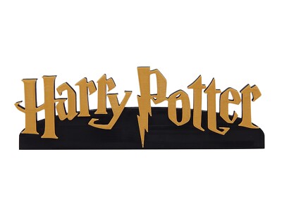 Harry Potter 3D Logo Movie Sign Display Wall Desk Shelf Art 8'' x 2 3/4'' x 3/8''
