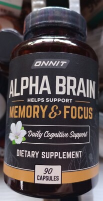 Onnit Alpha Brain Memory And Focus Daily Cognitive Support 90 Capsules ...