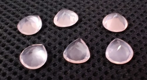 Natural High Quality Rose Quartz 12 MM Heart Shape Cut Loose Gemstone Lot - Picture 3 of 8
