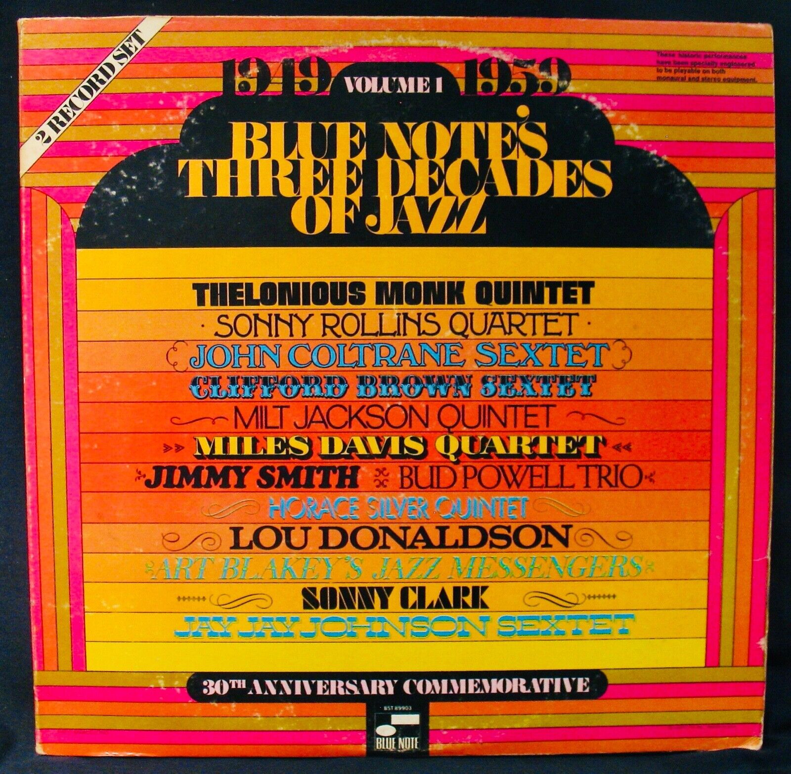 Blue Note's Three Decades Of Jazz - Volume 1 ~ 1949 - 1959~Promo Double Album
