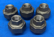 BLACK MALLEABLE IRON PIPE UNION 3/8" THREAD   LOT OF 5  