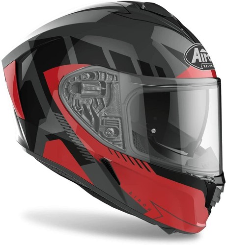 CASCO AIROH SPARK RISE RED GLOSS INTEGRALE DOPPIA VISIERA TAGLIA L | eBay
