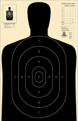 (500) Official NRA B-27E 50 Yard B-27 Silhouette on Economy Size Paper [23''x35'']
