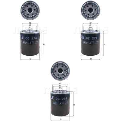 3x MAHLE / KNECHT Ölfilter OC 274 Oil Filter