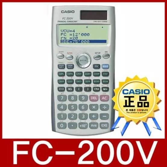 CASIO Calculatrice financière 12 chiffres, programmable, FC200 V