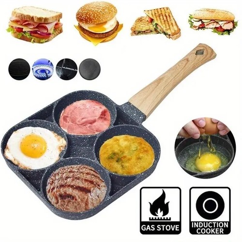 Egg Frying Pan 4-Cup Nonstick Easy Clean Egg Cooker Omelet Pan Use for Gas stove - Picture 2 of 16