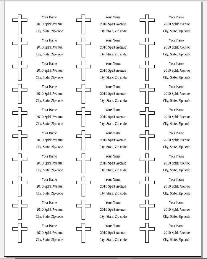 150 Simple Cross Religious Mailing Return Address Labels Personalized eBay