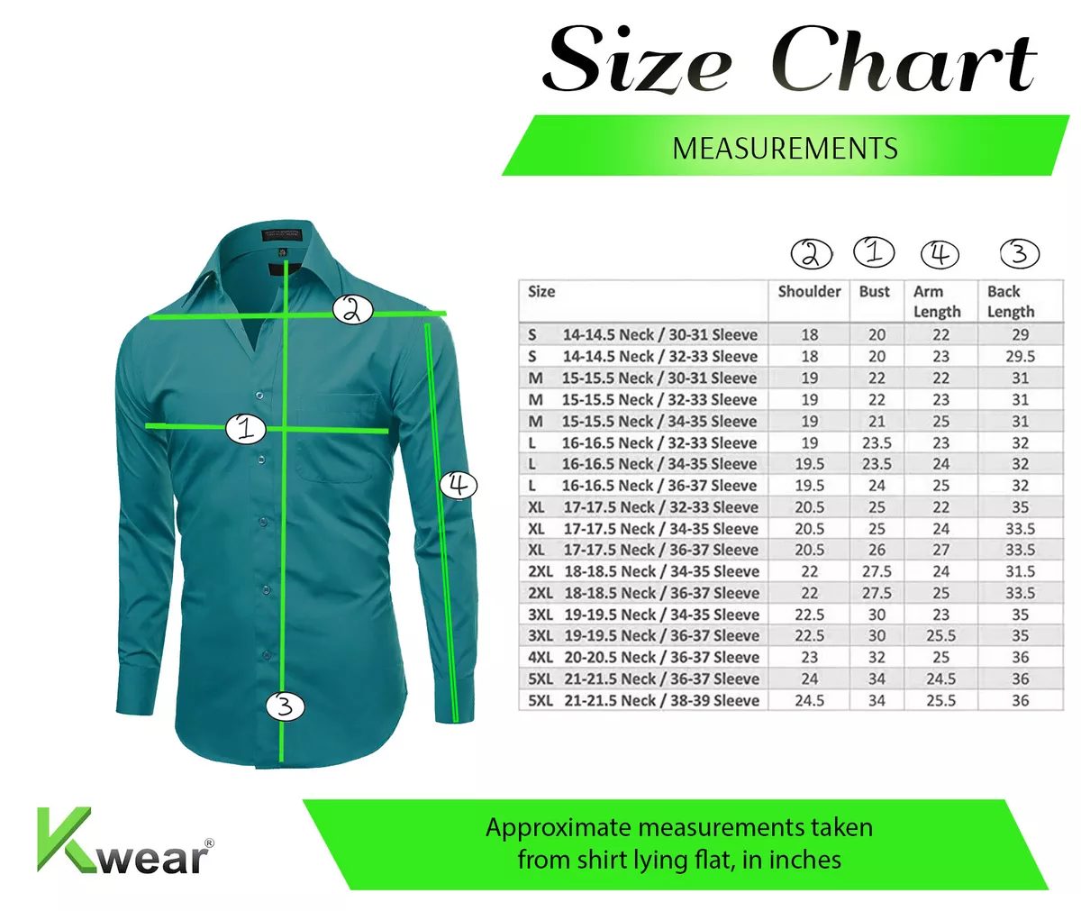 Dress shirt size meanings top