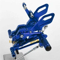 Black CNC Adjusting Rearset Footpegs Rear