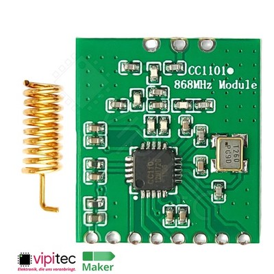 CC1101 868 MHz Funk-Transceiver Modul |   3,3V   1,8V 863..870MHz 500 kBit/s SPI