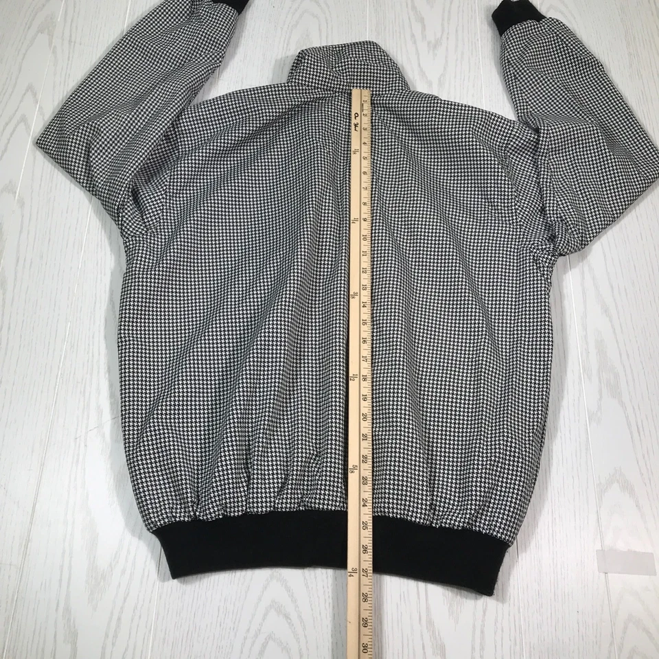 Sunderland Of Scotland Weatherbeater Houndstooth Pullover Jacket Women Large 90s - Image 3 of 4
