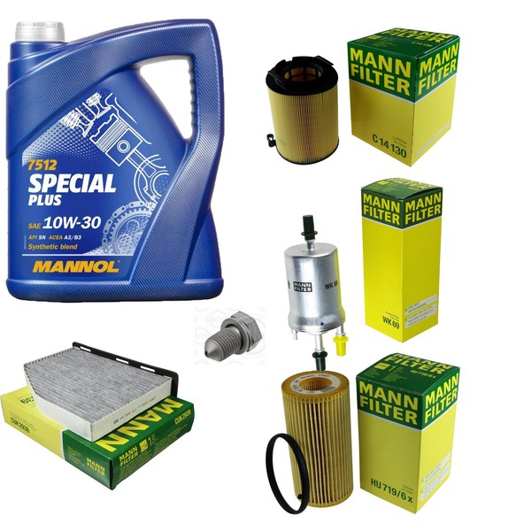 Inspektionspaket 5L Mannol Special Plus 10W-30 FüR Audi A3 2.0 FSI VW EOS Golf-image