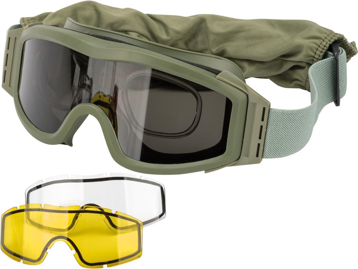 Valken V-Tac Tango Airsoft Goggles - Thermal Lens - OD Green